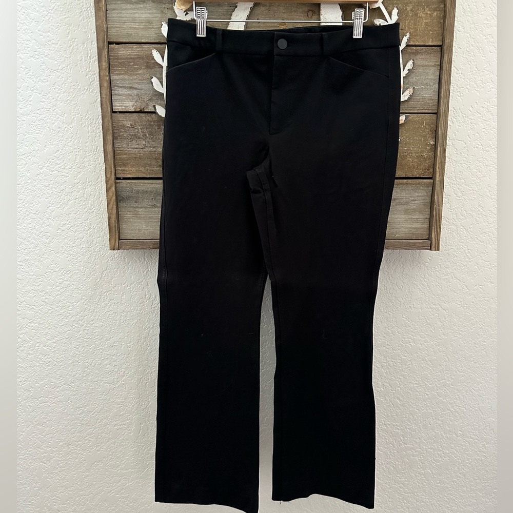 Banana Republic Sloan black stretch cotton career pants trousers size 12